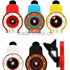 4 in 1 Fisheyes Lens Led Flash Fill in Night Light, for Iphone External Led Flash Light thumbnail-1