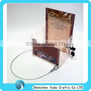 Decorative Donation Box With Lock Acrylic Donation Charity Coin Box thumbnail-1