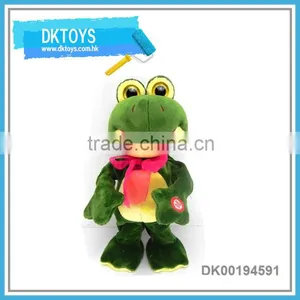 Hot Sale New Item BO Music Movement Turned Frog With Action Color Box Plush Kids Toys thumbnail-1