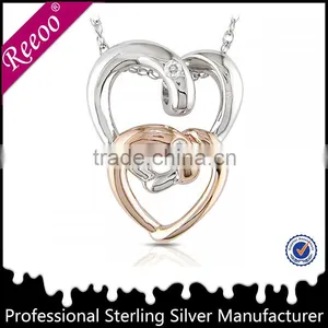 Couple Heart Necklace for Mother's Day Gift thumbnail-1