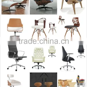 Modern Home Walnut Wood Furniture Plywood Leather Office Dining Chair HY2006 thumbnail-6