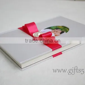 Custom Handmade Wholesale Wedding Guest Books With Silk Hardcover thumbnail-5