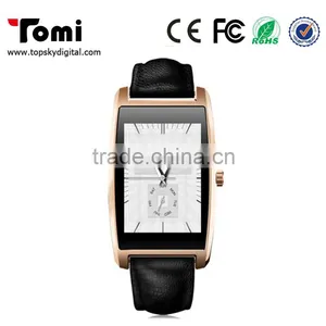 MTK2502C IP67 Waterproof 1.61 Inch BT 4.0 Leather Band Heart Rate Monitoring Smart Watch thumbnail-3