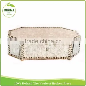 Bridesmaid Maid of Honor Personalized Vintage Jewellery Case Decorative Metal Lock Hexagon Square Rectangle Round Box Packaging thumbnail-5