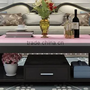 Wooden Particle Board Coffee Table With 8mm Tempered Glass thumbnail-2