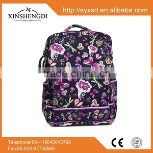 New Design Cotton Floral Quilted Textile Printing Side by Woman Oem Girls Haversack thumbnail-4