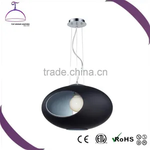 Glass Lighting Black Color Elliptical Bedroom Pendant Light thumbnail-1