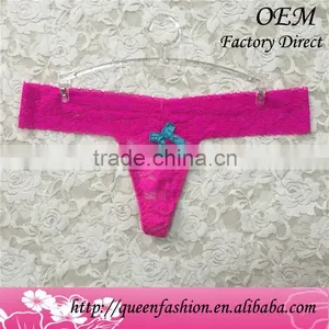 CHEAP PRICE 2015 Superior Lace Woman Thongs Top Quality Woman Panties Red Lace Thong Panties thumbnail-6