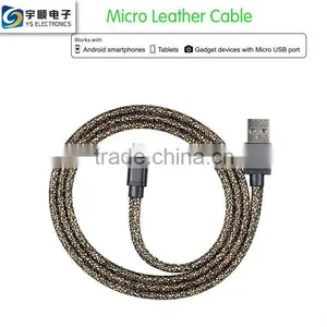 Micro Leather Cable for Samsung/Smart Phone/Android Phone thumbnail-3