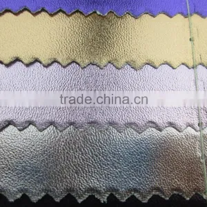 Metallic Luster Style Leather Fabric Pvc Synthetic Leather Textile Fabric for Bag Decorative Garment Sofa Faux Leather Fabrics thumbnail-1