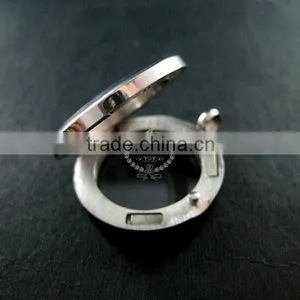 25mm High Quality Round Glass Magnetic Closure Stainless Steel Silver Memory Photo Locket for Charms Floating 1820098 thumbnail-5