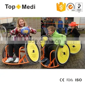 Topmedi Aluminum Manual Folded Lightweight Leisure Basketball Sport Wheelchair thumbnail-6