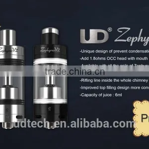2016 ud New Most Popular Vaporizer Zephyrus v2 Rebuildable Atomizer Prevent Condensation Bigger Build Deck 1.8ohms OCC Head thumbnail-5