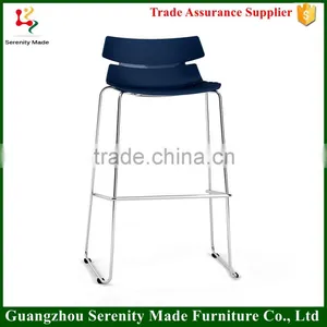 China Wholesale Steel Legs Bar Stool High Chair thumbnail-1