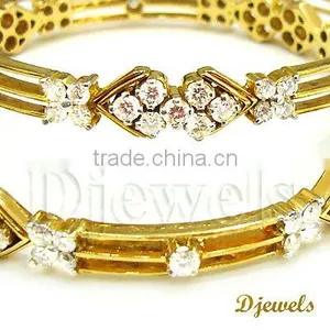 Ladies Bangles, Diamond Gold Bangles, Diamond Jewelry thumbnail-1