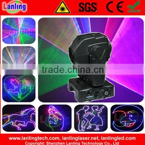 2W RGB Full Color Emitting Stage Disco dj Effect Lighting Moving Head Laser thumbnail-1