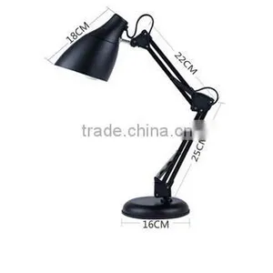 Adjustable Height Modern Bend Desk Lamp Metal In Black White And Red Finish Bedroom Living Room Table Lamp thumbnail-3