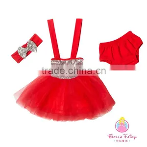 2016 Hot Sale Banquet Dinner Party Beautiful Lovely Sequin Tutu Set thumbnail-1