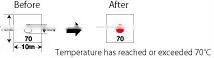 Small and Outdoor Usable Sticker Type Thermometer Single Use / 1 Level thumbnail-1
