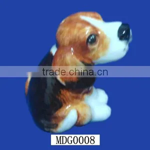 Hand Made Vintage Ceramic Dog Figurine Beafe Dog thumbnail-1