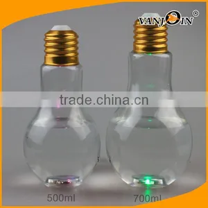Big Mouth 500ml 700ml Colorful LED The Light Bulb Shape Cup for Juice thumbnail-3