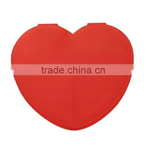 Mini Plastic 2 Comparterment Heart Shaped Pill Box thumbnail-2