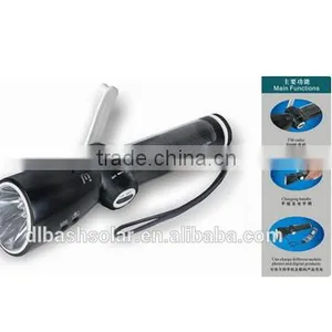 China Factory Price Time Crank Dynamo Solar Flashlight thumbnail-4