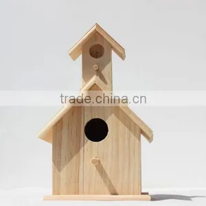 Simple Wooden Craft Bird Cage House thumbnail-4