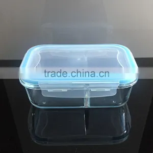 1L Hi-borosilicate Square Glass School Bento Lunch Box Leakproof thumbnail-2