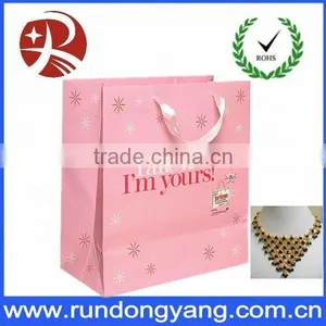 Beautiful Pink Paper Bag With High Quality thumbnail-1
