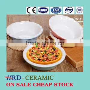 Stocked Round Dinnerware Colorful High Quality Mini Ceramic Pizza Plate thumbnail-1