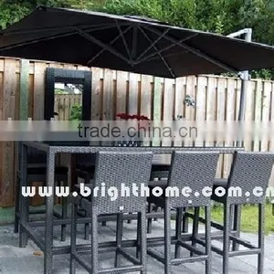 Wicker Bistro Set Bistro Chair Bar Table thumbnail-1