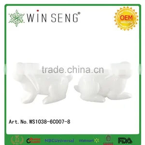 Cute Craft Decorative Easter Ceramic White Rabbits Deocrations for Easter thumbnail-2