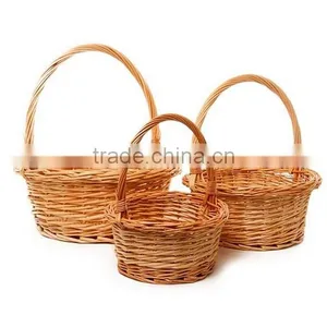 Willow Material Cheap Wooden Wicker Fruit Basket thumbnail-1