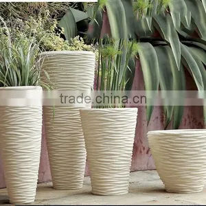 Lightweight Cement Pots, GRC (Glass Reinformed Concrete) Pots, Small Lightweight Cement Planter thumbnail-1