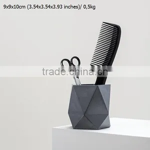 Kitchen Accessories Geometric Storage Tank Dark Grey Concrete Cutlery Holder thumbnail-2