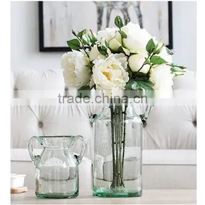 Cylinder Bubble Clear Antique Wedding Glass Vase thumbnail-3