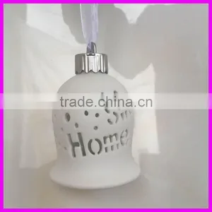 Ceramic Christmas Bell With LED Light Hollow Design for Home Decoration thumbnail-1