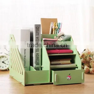 Drawer DIY Cosmetic Box Cosmetic Storage Box Desktop Storage Box Wooden Folder Decorative File Folder Box thumbnail-1