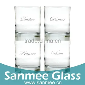 4PCS Unbreakable Glassware Santa's Reindeer Old Fashioned Glass Set thumbnail-1