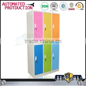Hot Selling 6 Doors Steel Storage Locker Cupboard for Clothes thumbnail-3
