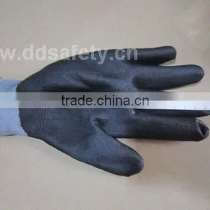 DDSAFETY2016 Hot Sale PU Coated Working Glove Grey Nylon Liner thumbnail-2