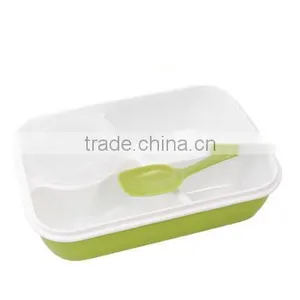 Best Selling High Quality Lovely Pupil Separated Plastic Microwave Oven Kids Lunch Box thumbnail-4