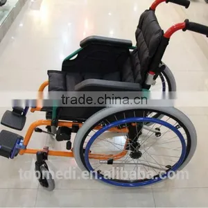 Topmedi Homecare Folding Manual Aluminum Light Wheelchair for Disabled Children thumbnail-3