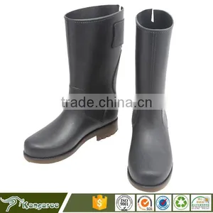 Custom Logo Waterproof Shiny Black Neoprene Rain Hunting Boots thumbnail-1