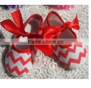 China Product and Low Price Wholesale Soft Chevron Soft Shoes for 0-15months Baby Kids for Summer and Spring thumbnail-1