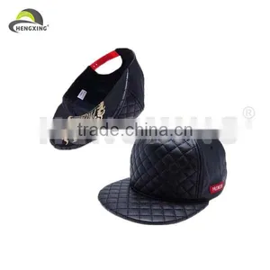 2014 Embroidery Lambskin Leather Snapback Hat Wholesale thumbnail-1