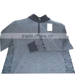 High Quality Wholesale Mens Zipper Collar Polo Sweateres Knitted Cashmere Sweater(BKNM042) thumbnail-1
