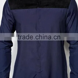 Latest Shirts With Faux Suede Panels thumbnail-3