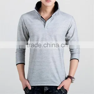 New Fashion Solid Color Mens Polo Shirt, Long Sleeve Turn Down Collar Polo Shirt, Slim Fit Quick Dry Polo Shirt for Men thumbnail-3